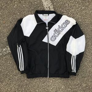 Vintage 90s adidas windbreaker jacket Sz M